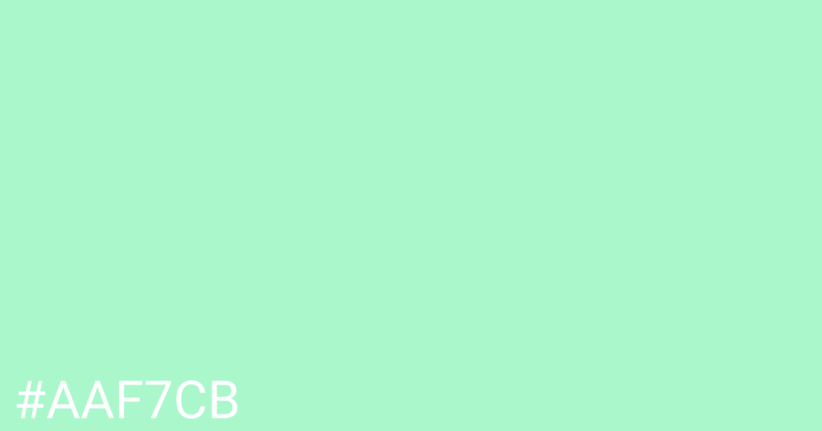 Hex color #aaf7cb graphic