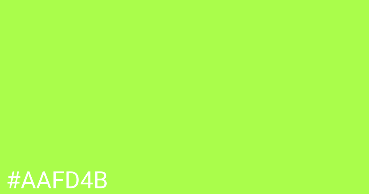 Hex color #aafd4b graphic