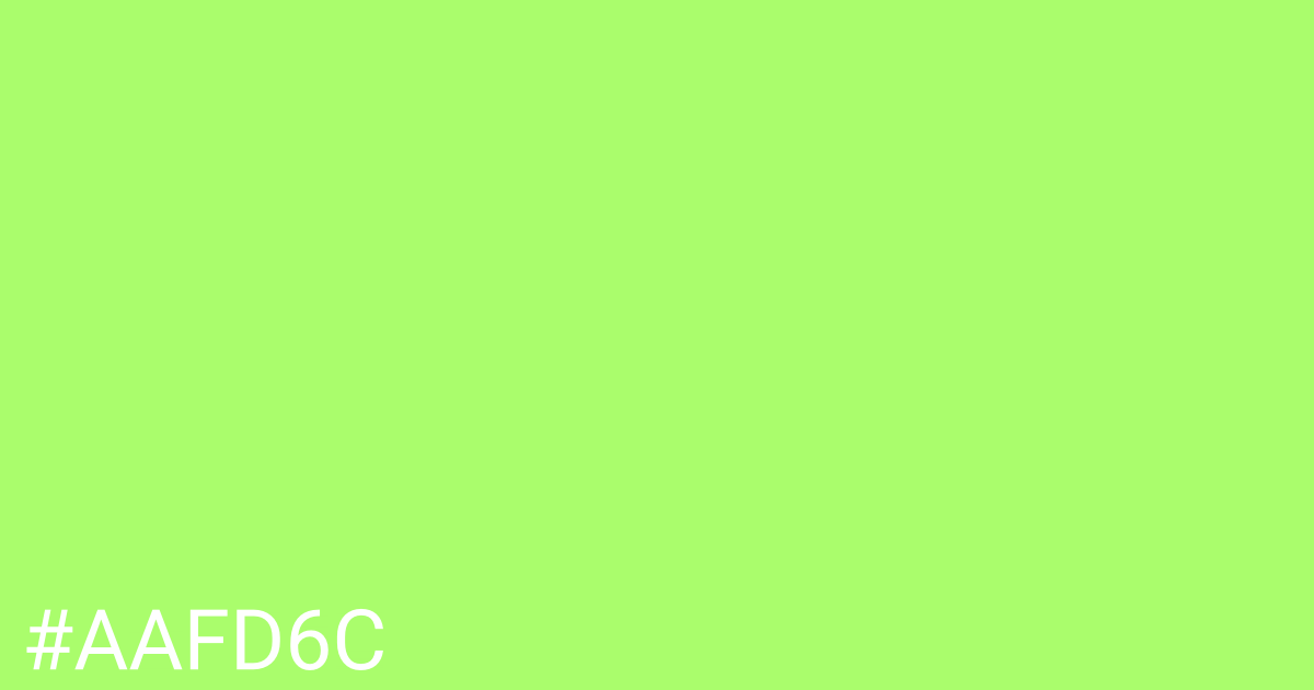 Hex color #aafd6c graphic
