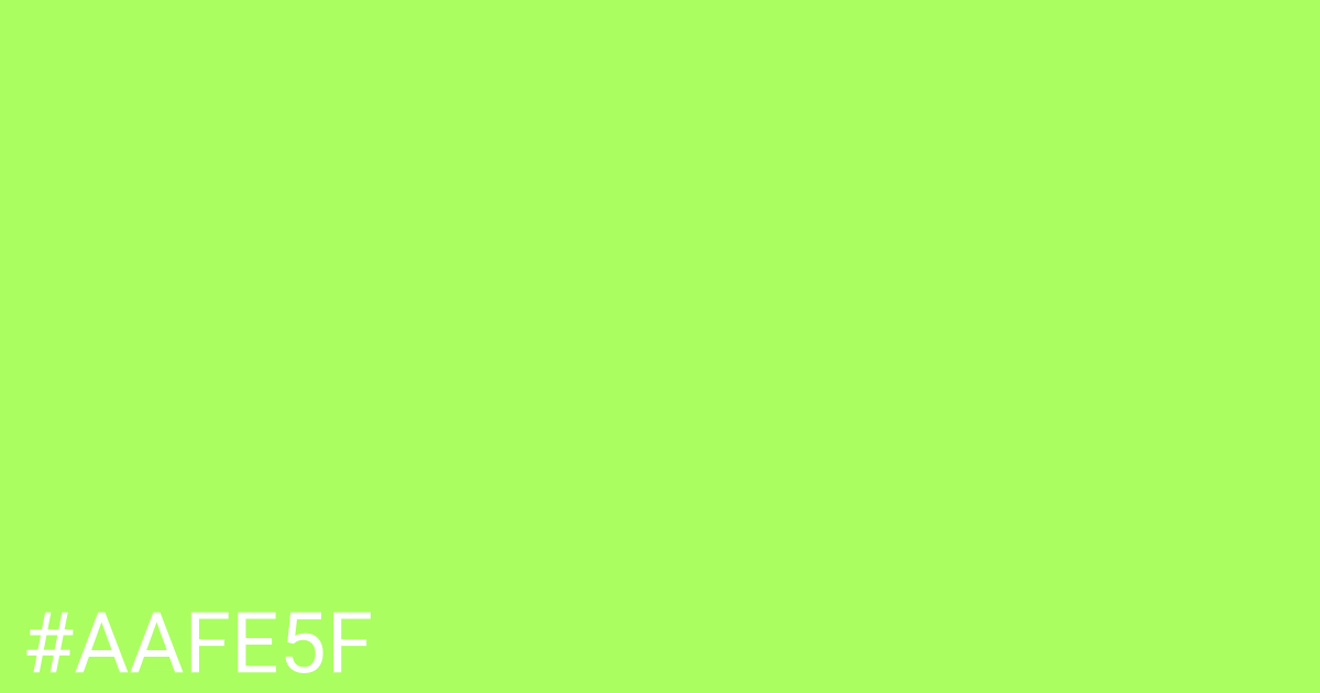 Hex color #aafe5f graphic