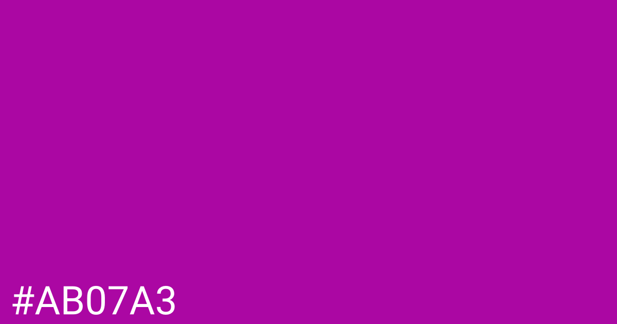 Hex color #ab07a3 graphic
