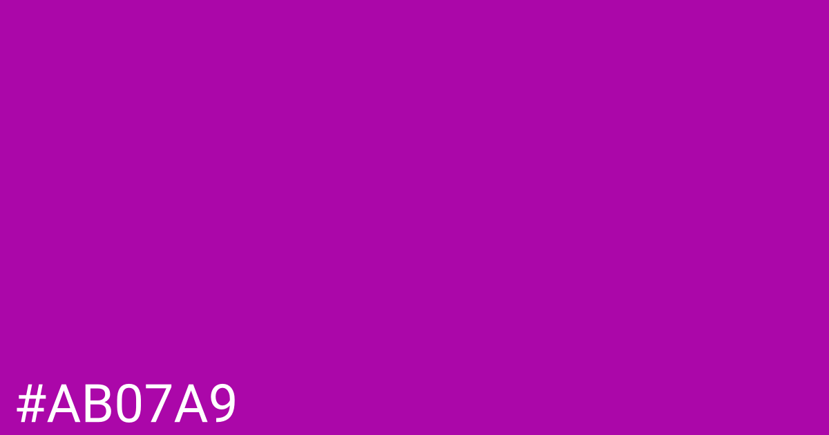 Hex color #ab07a9 graphic