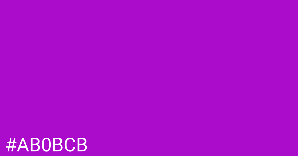 Hex color #ab0bcb graphic