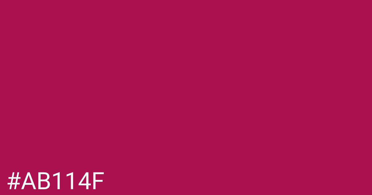 Hex color #ab114f graphic