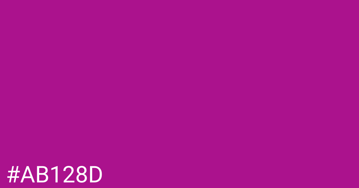 Hex color #ab128d graphic