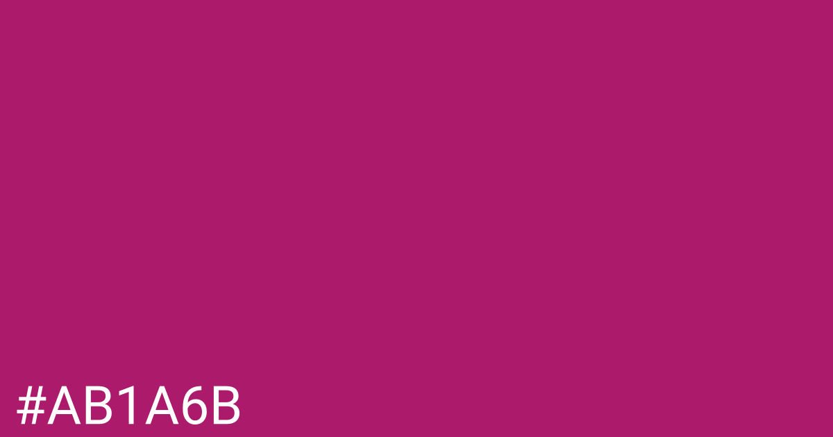 Hex color #ab1a6b graphic