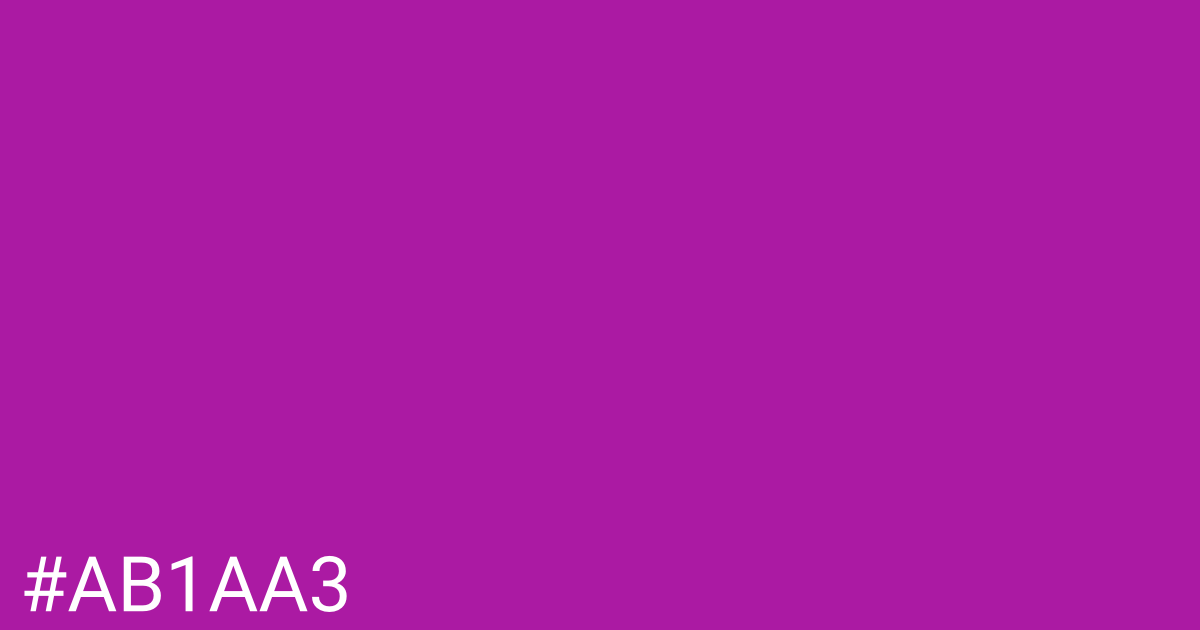 Hex color #ab1aa3 graphic