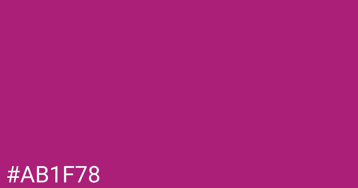 Hex color #ab1f78 graphic