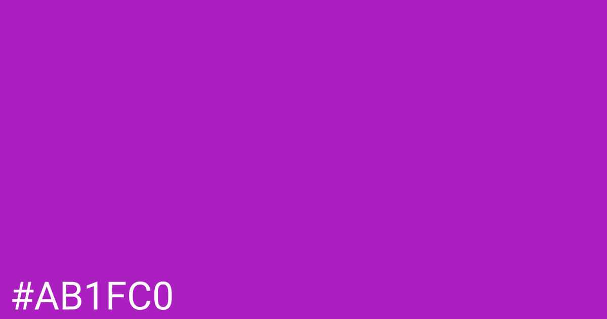 Hex color #ab1fc0 graphic