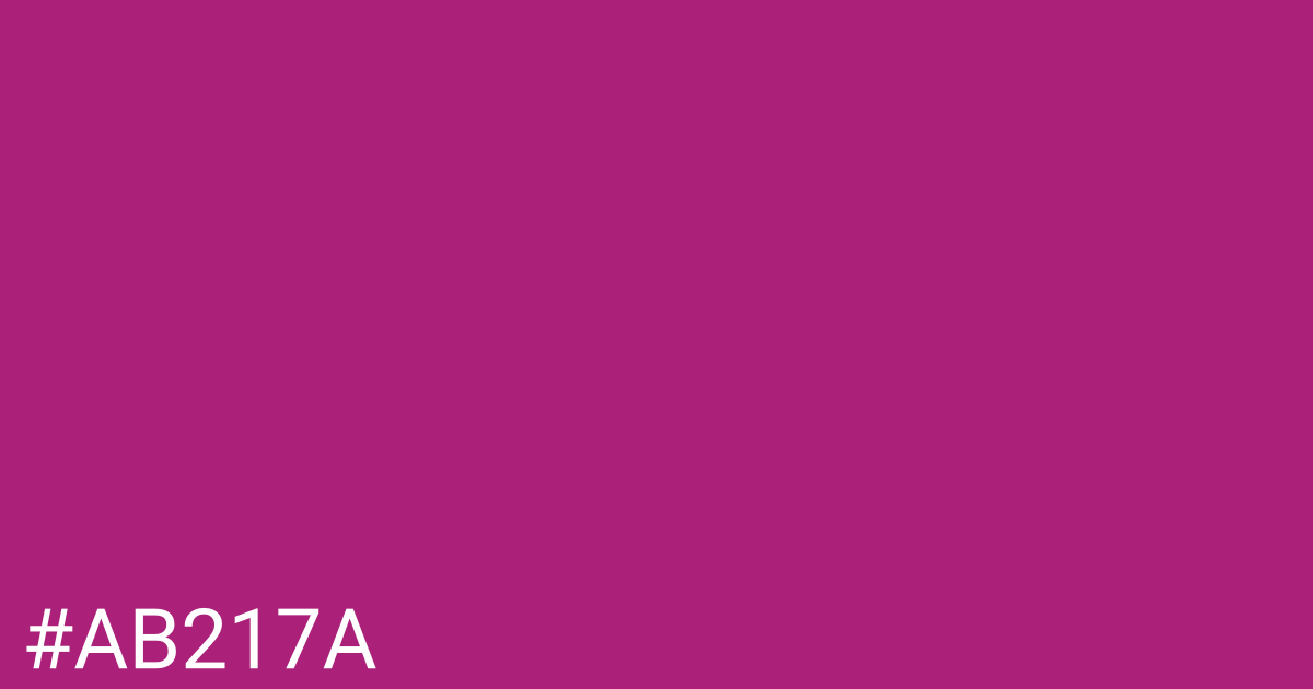 Hex color #ab217a graphic