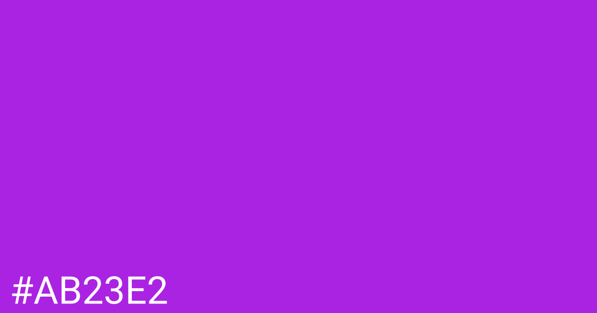 Hex color #ab23e2 graphic