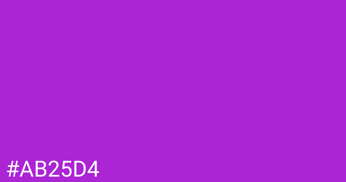 Hex color #ab25d4 graphic