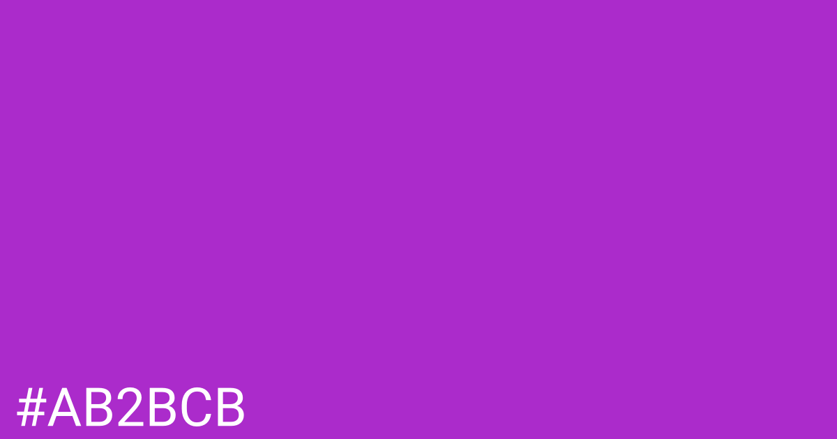 Hex color #ab2bcb graphic