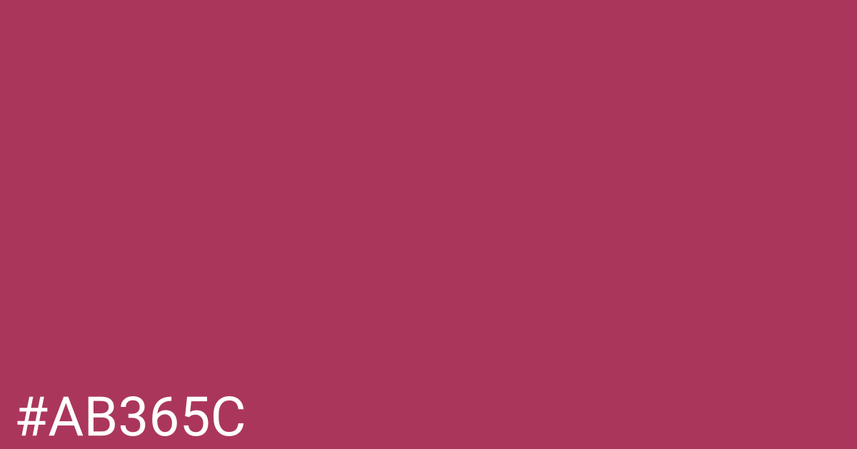 Hex color #ab365c graphic