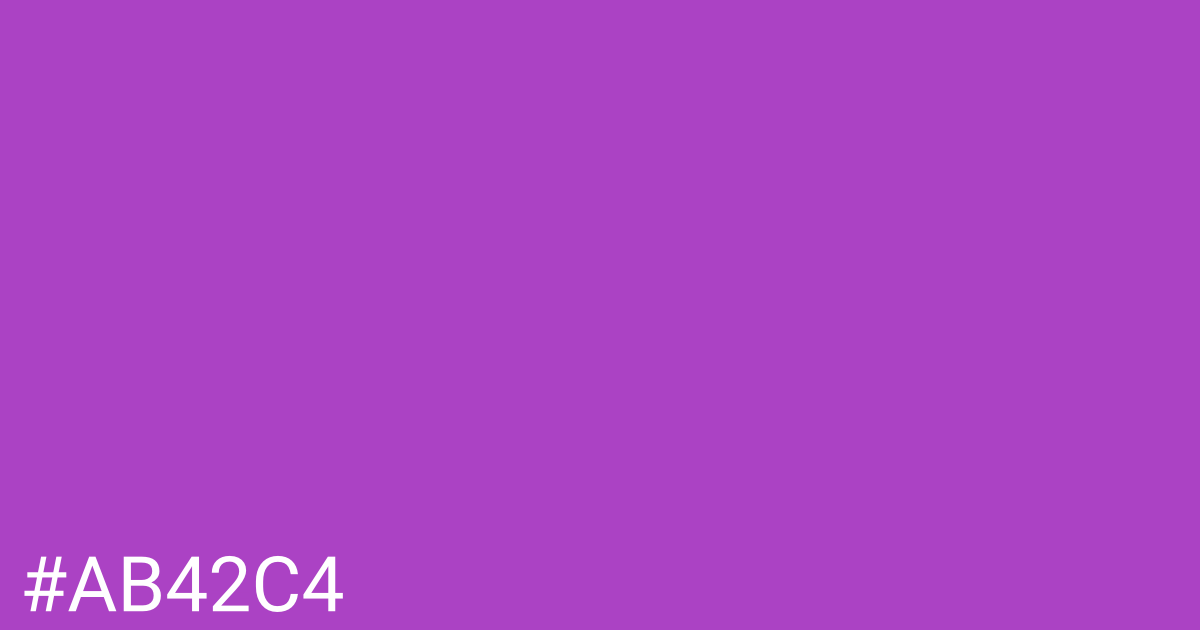 Hex color #ab42c4 graphic