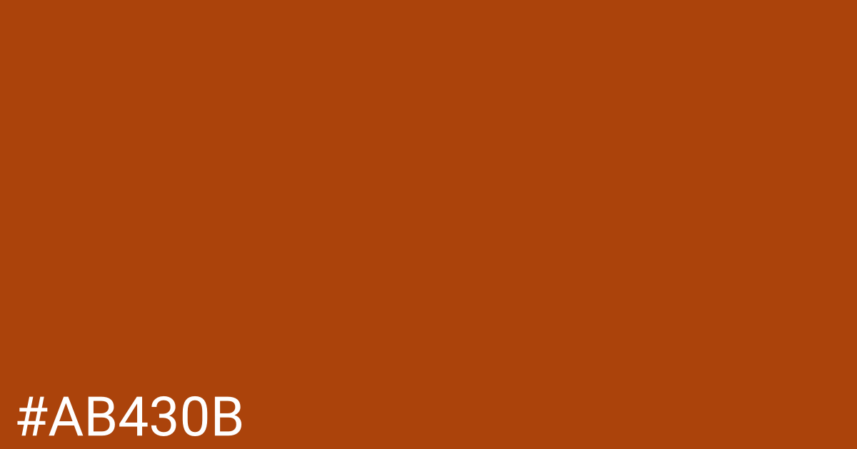 Hex color #ab430b graphic