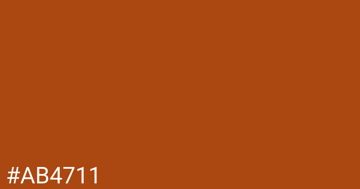 Hex color #ab4711 graphic