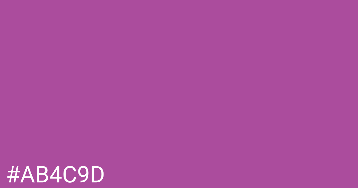 Hex color #ab4c9d graphic