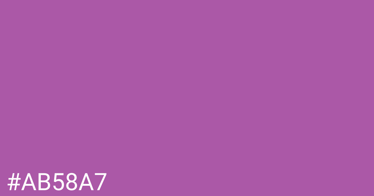Hex color #ab58a7 graphic