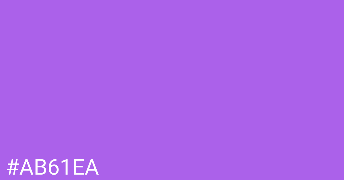 Hex color #ab61ea graphic