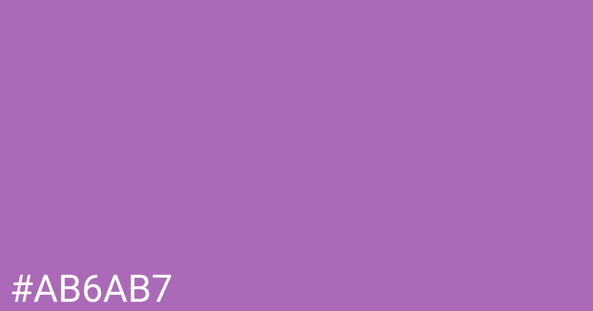 Hex color #ab6ab7 graphic