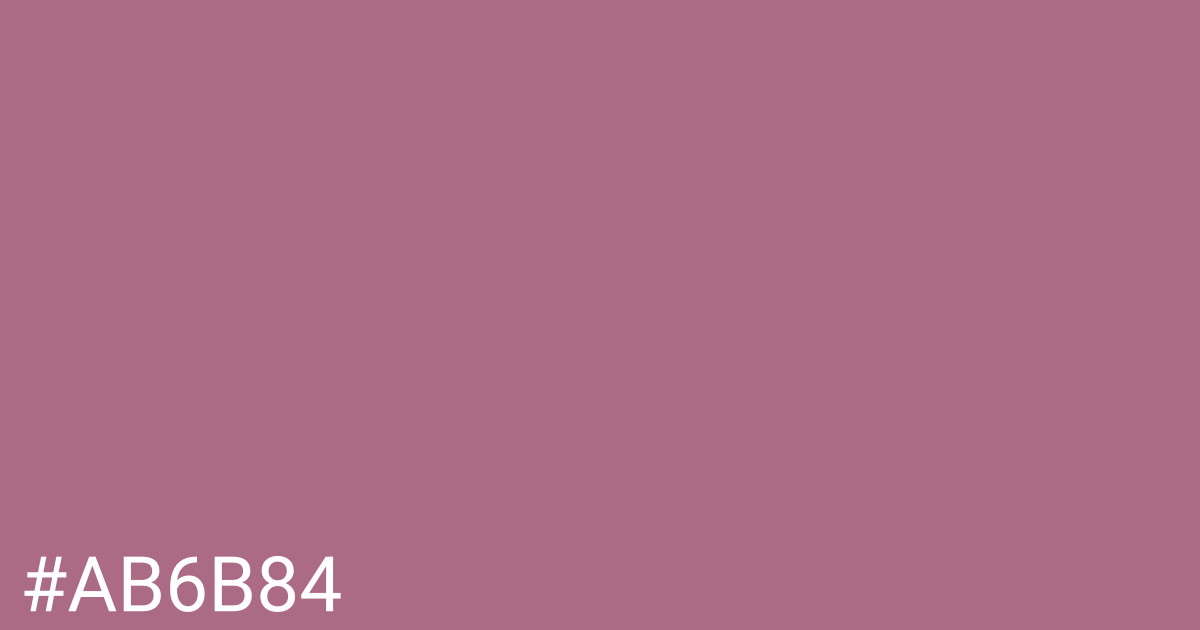 Hex color #ab6b84 graphic