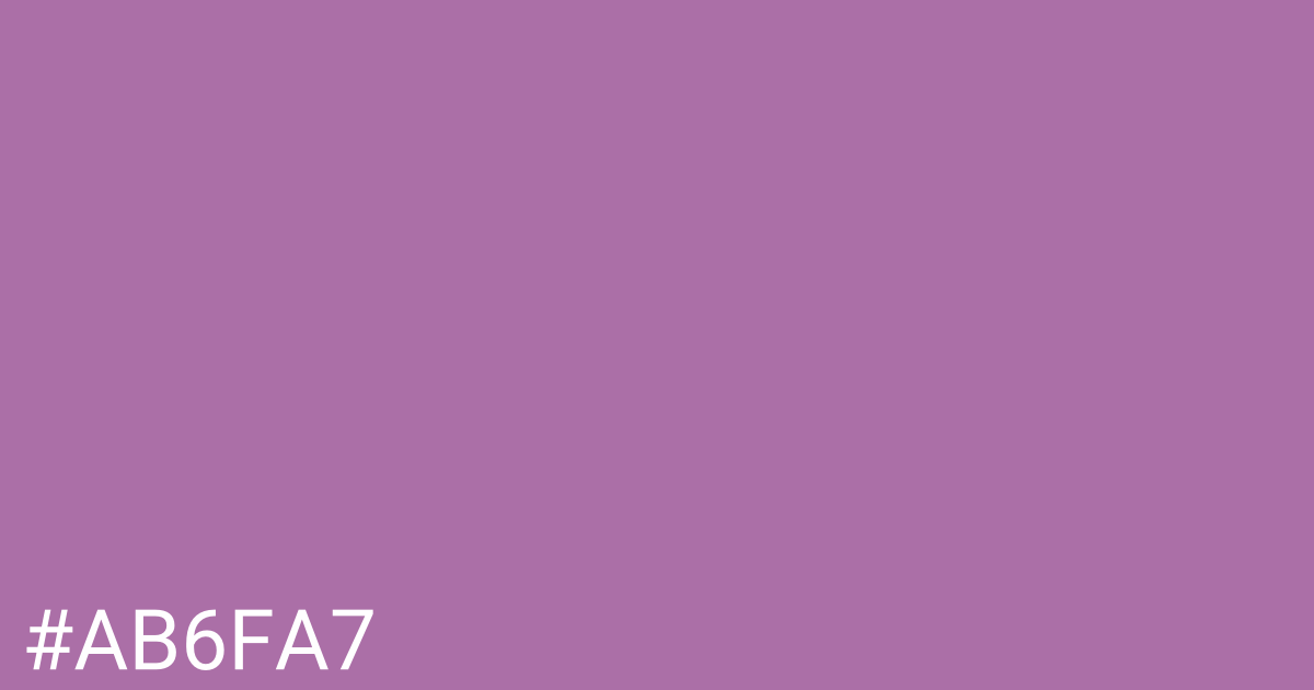 Hex color #ab6fa7 graphic