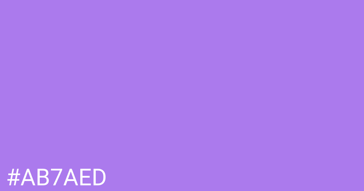 Hex color #ab7aed graphic