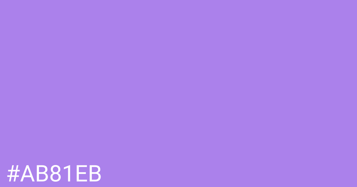 Hex color #ab81eb graphic