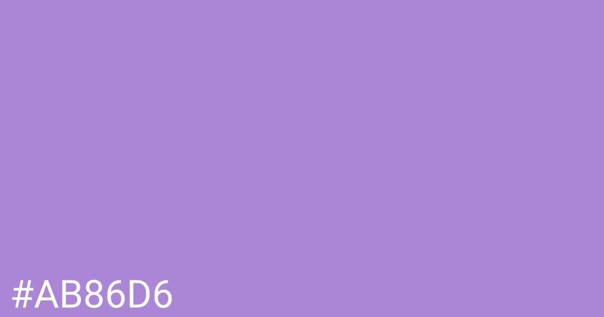 Hex color #ab86d6 graphic