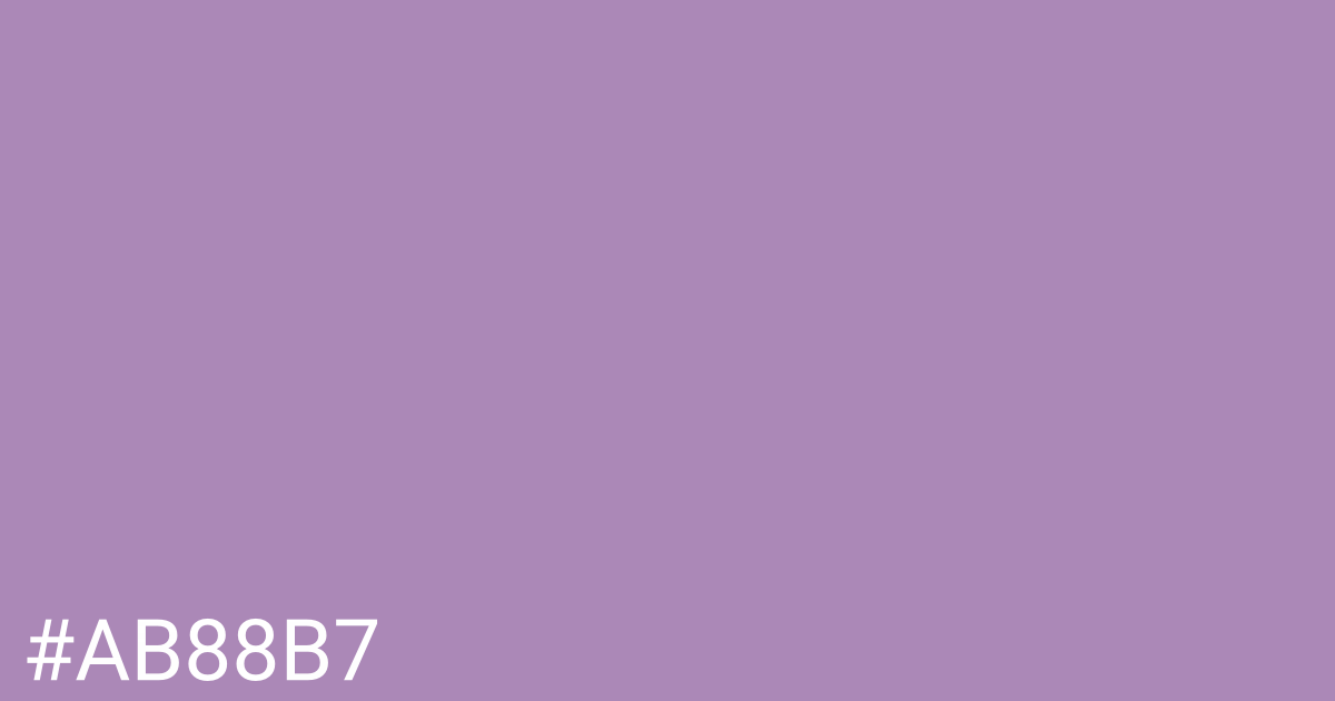 Hex color #ab88b7 graphic