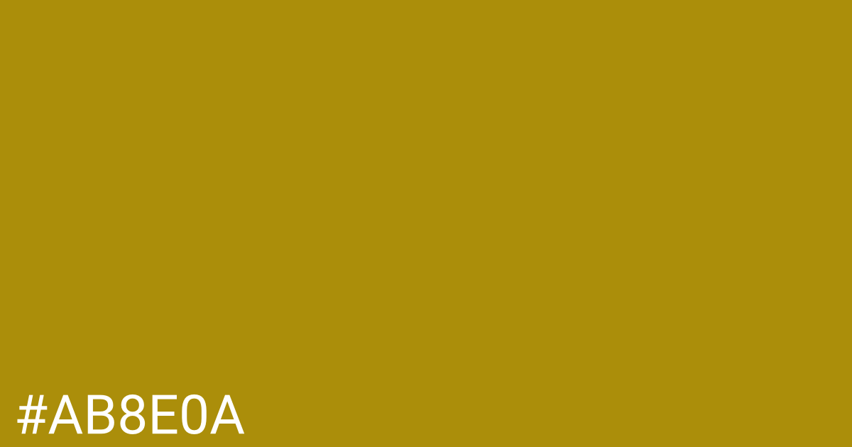 Hex color #ab8e0a graphic