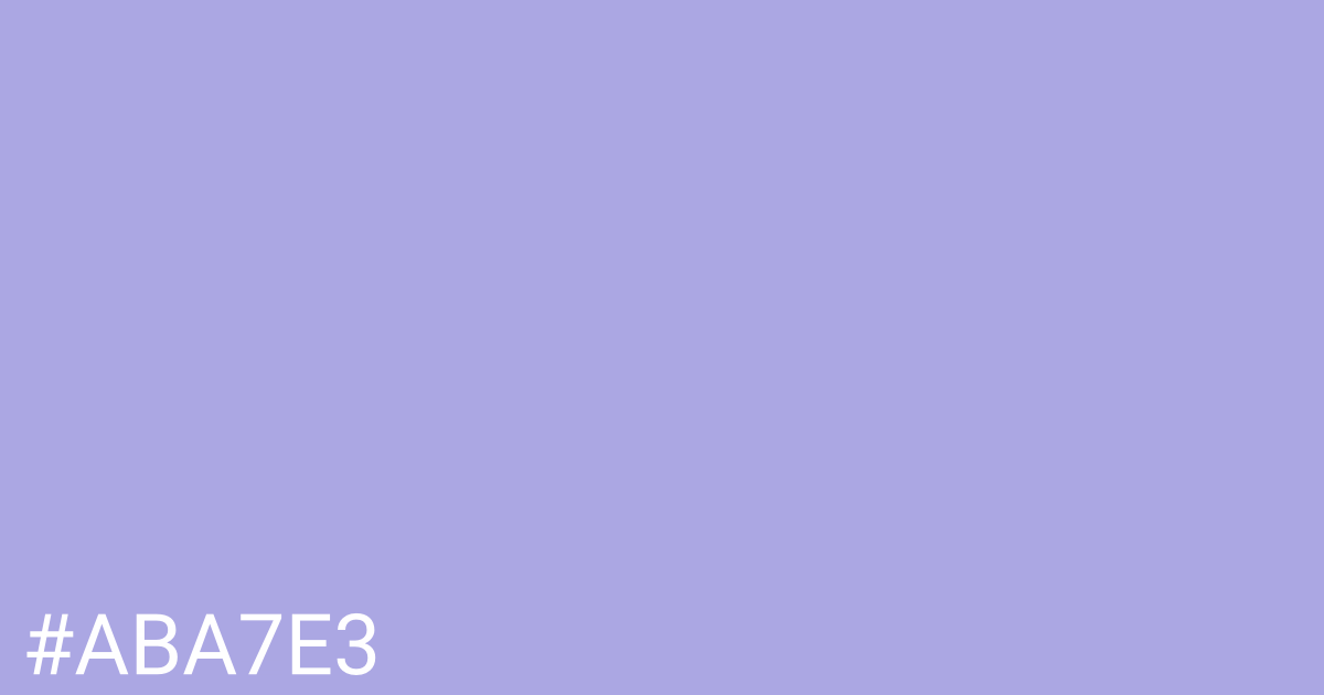 Hex color #aba7e3 graphic