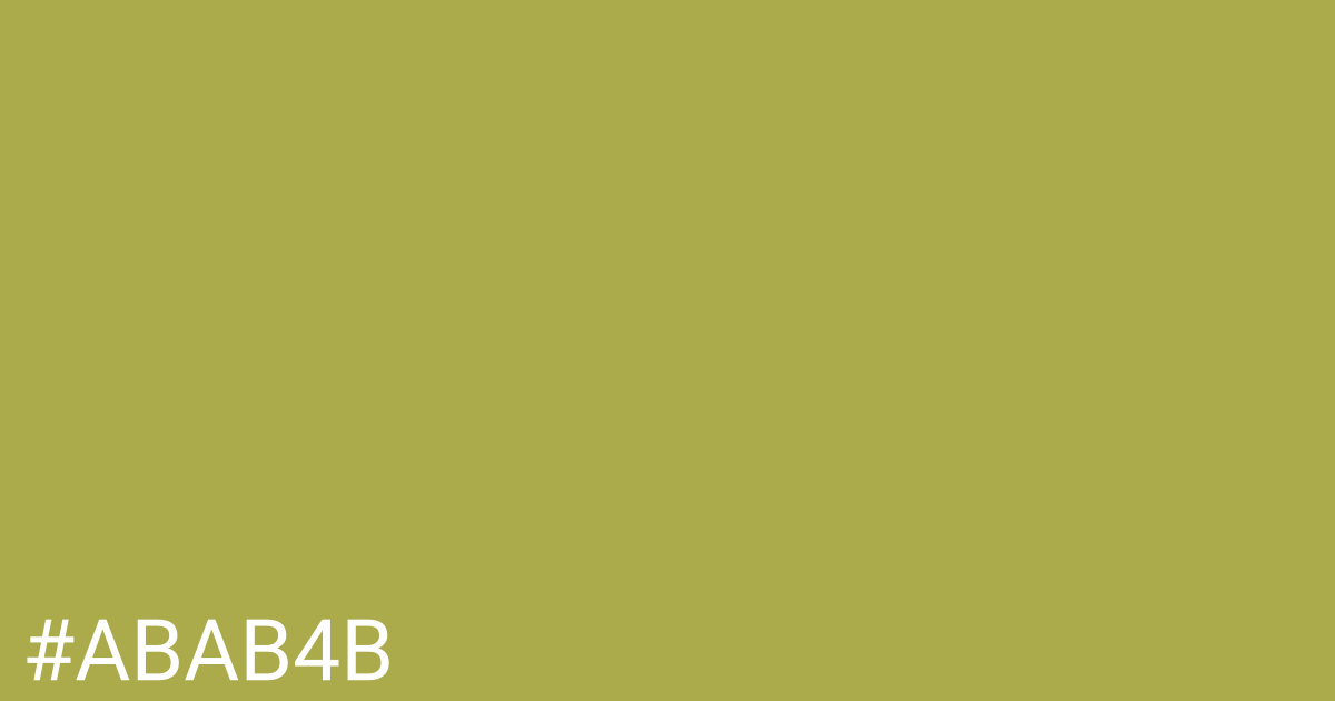 Hex color #abab4b graphic