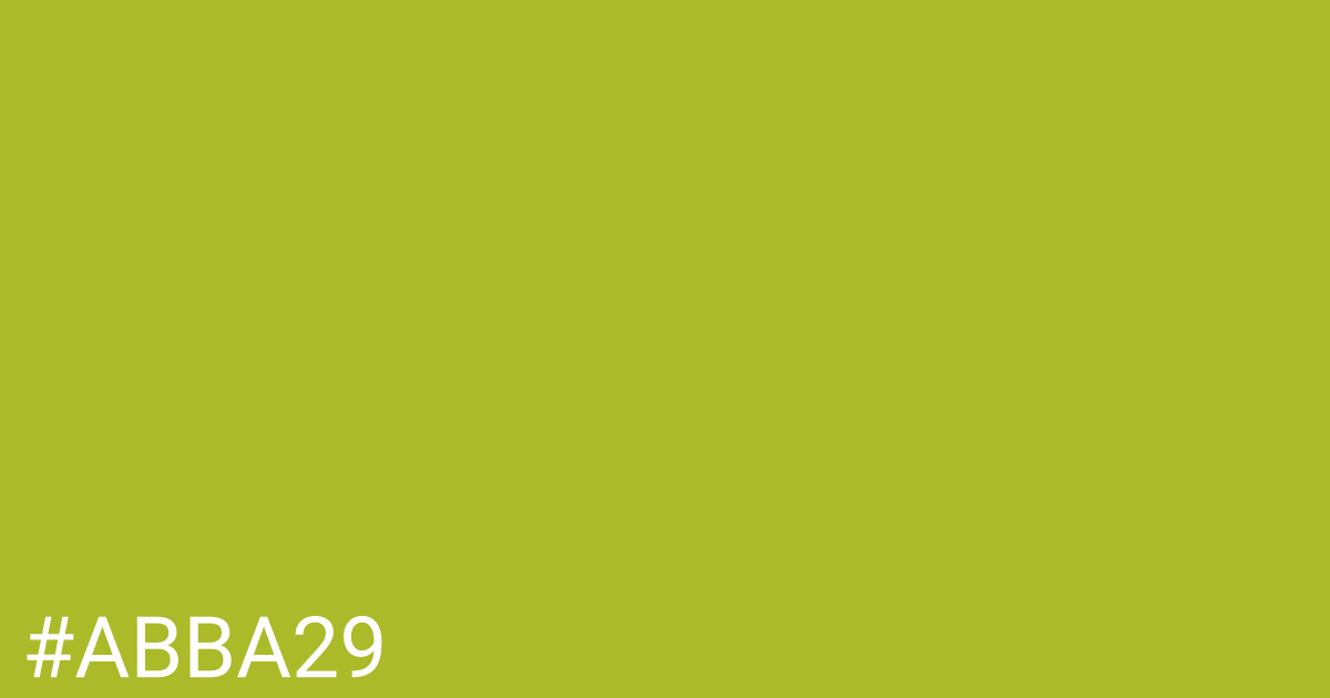 Hex color #abba29 graphic