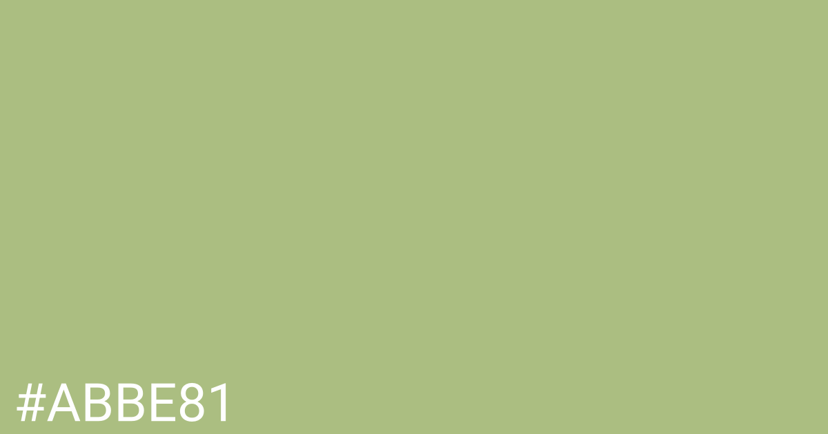 Hex color #abbe81 graphic