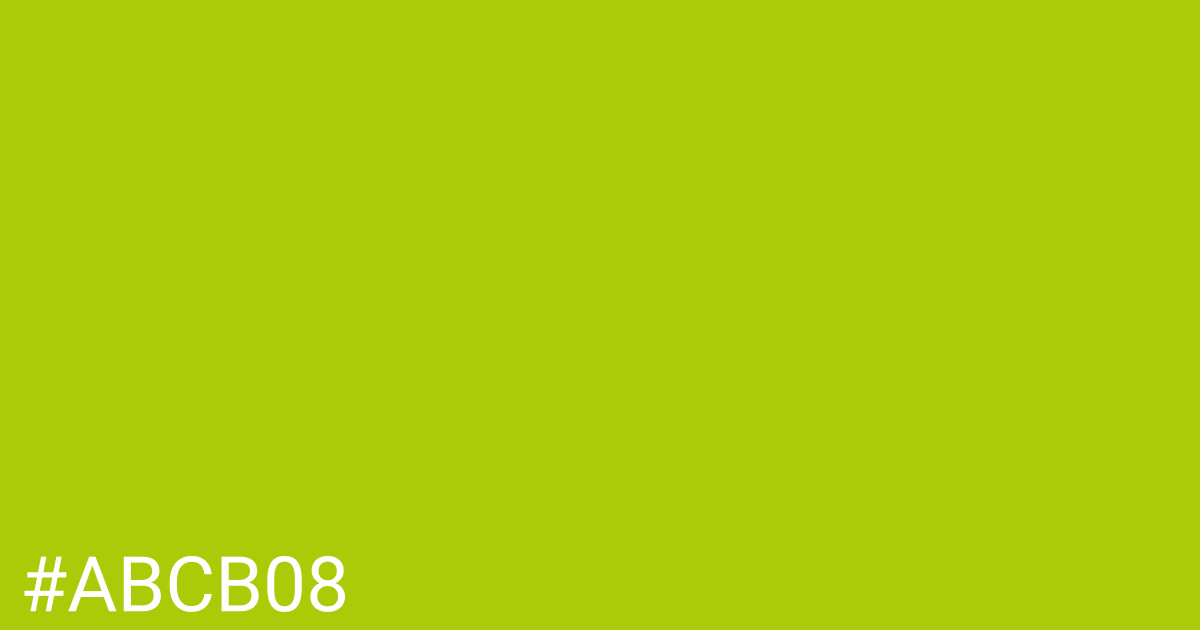 Hex color #abcb08 graphic