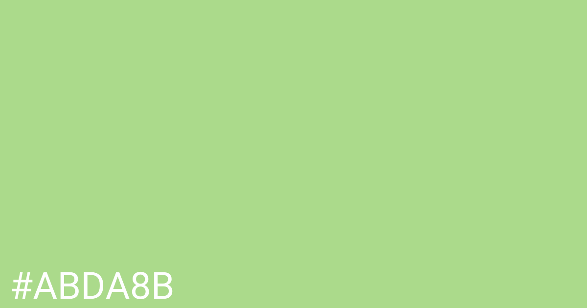 Hex color #abda8b graphic