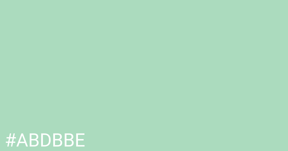 Hex color #abdbbe graphic