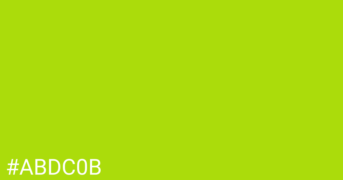 Hex color #abdc0b graphic