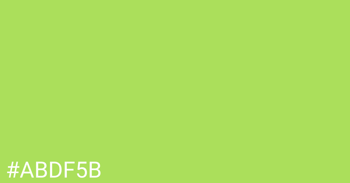 Hex color #abdf5b graphic