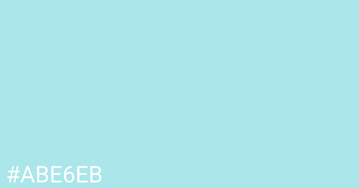 Hex color #abe6eb graphic