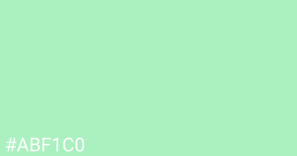 Hex color #abf1c0 graphic