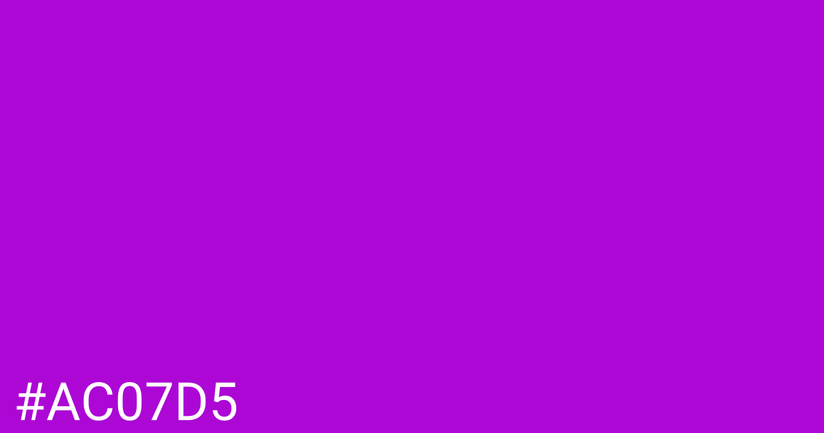 Hex color #ac07d5 graphic