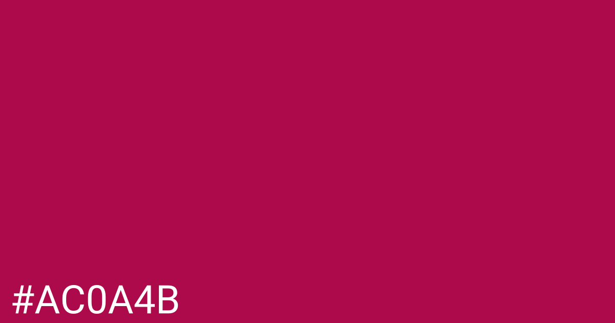 Hex color #ac0a4b graphic