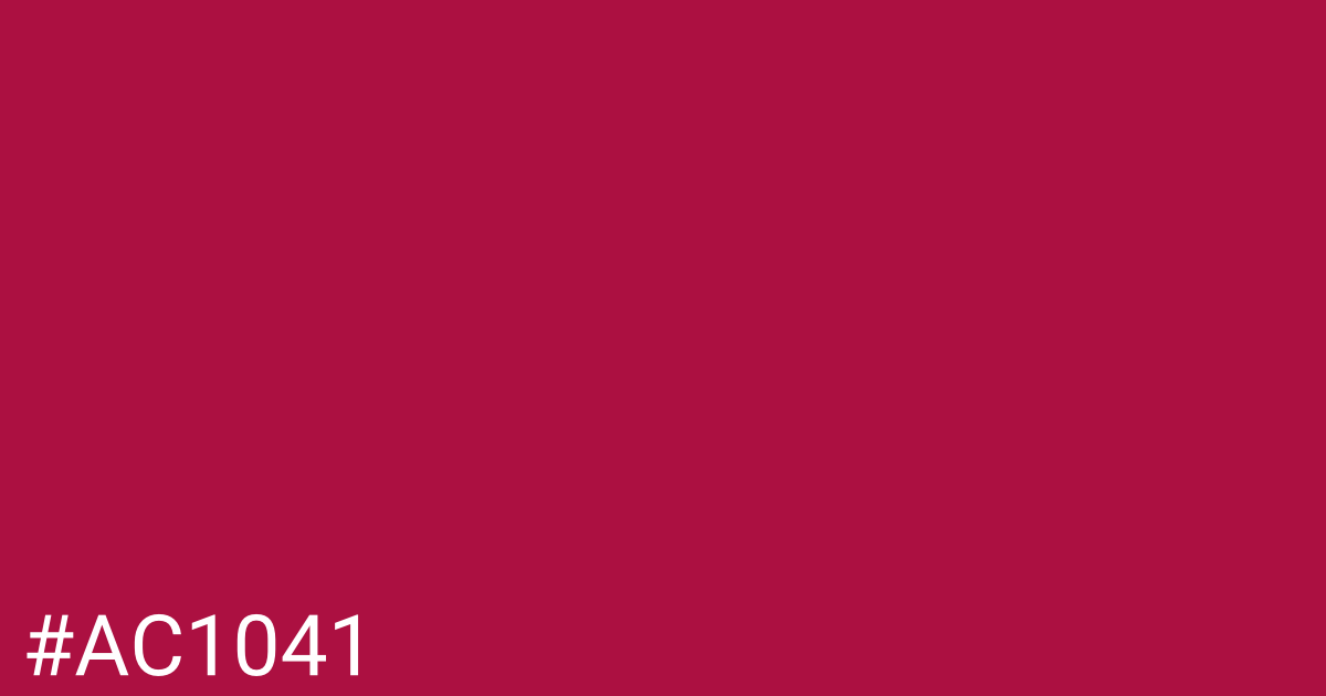 Hex color #ac1041 graphic