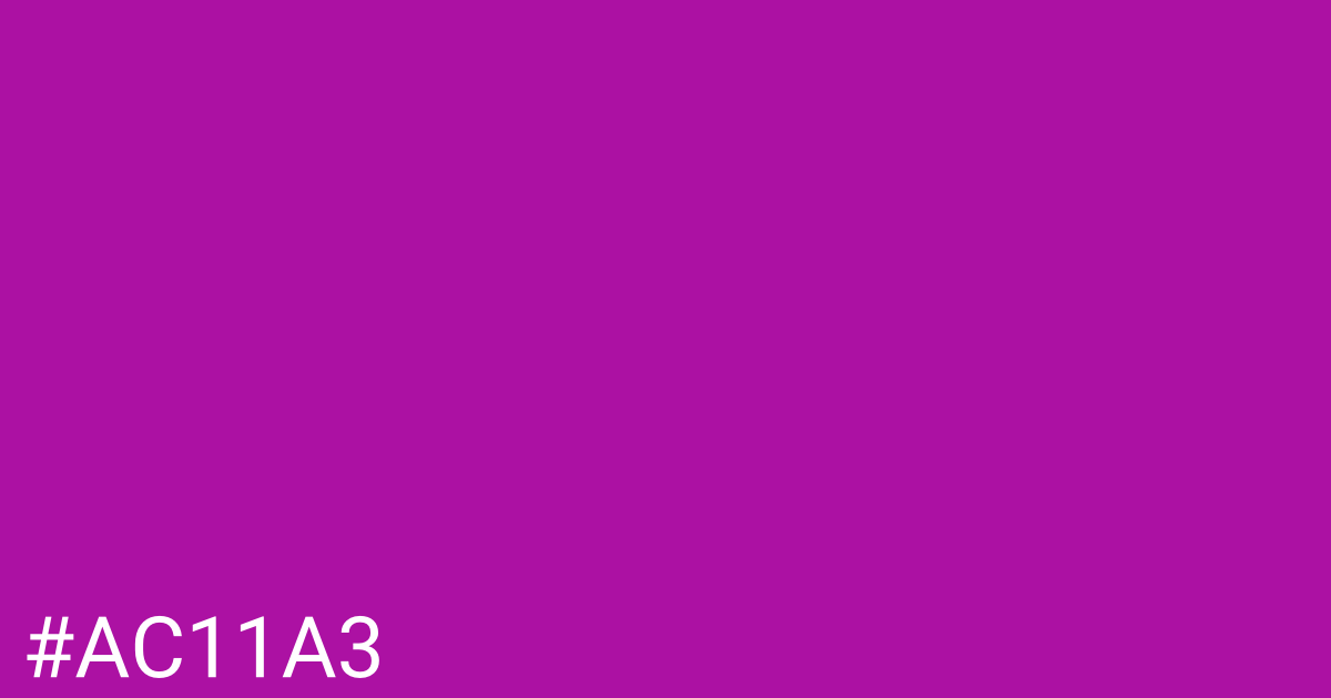 Hex color #ac11a3 graphic