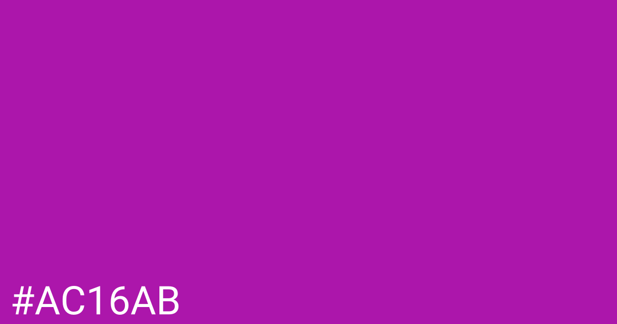 Hex color #ac16ab graphic