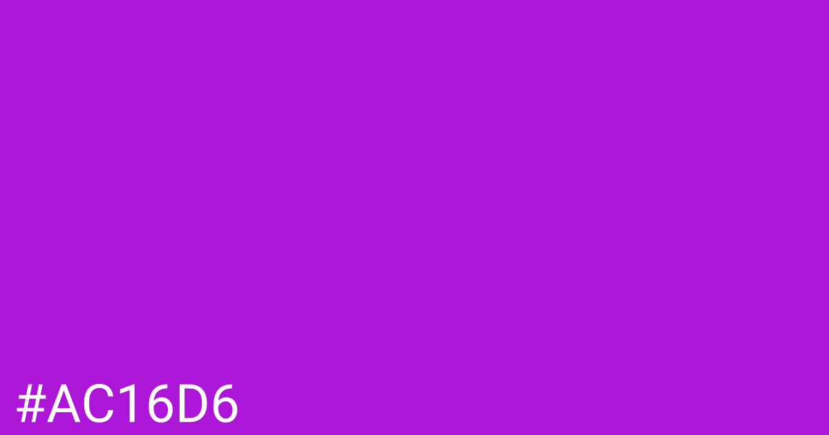Hex color #ac16d6 graphic