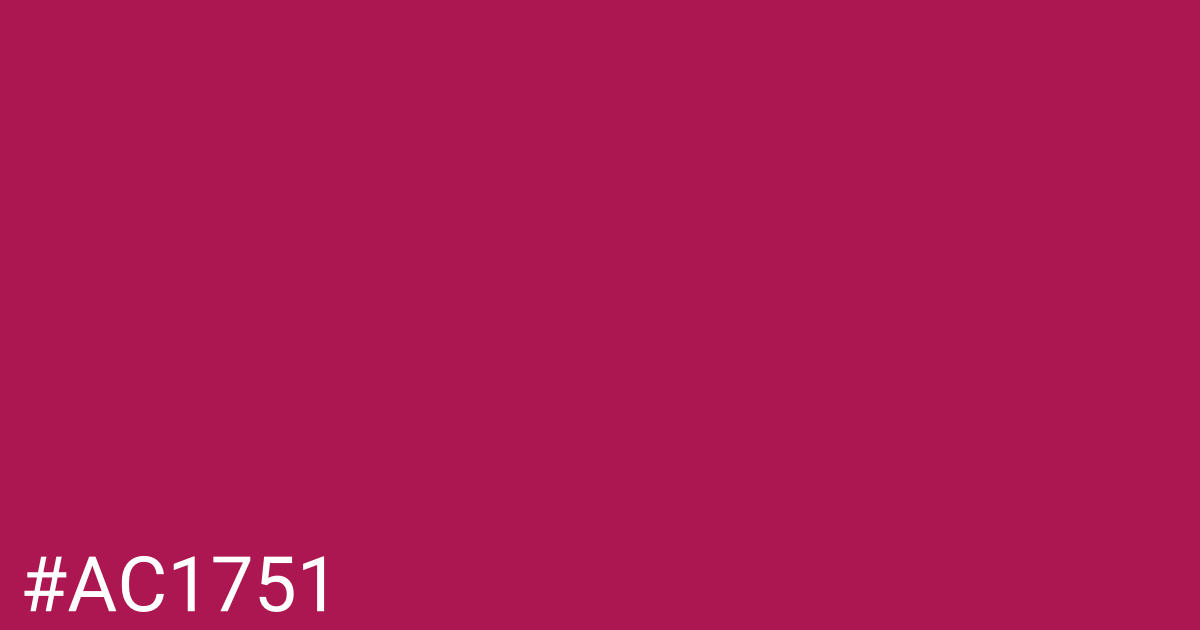 Hex color #ac1751 graphic